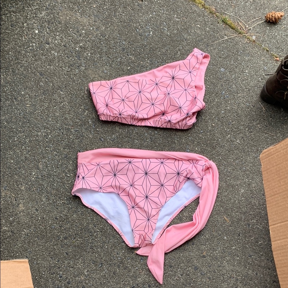 Pink Nezuko inspired suimsuit